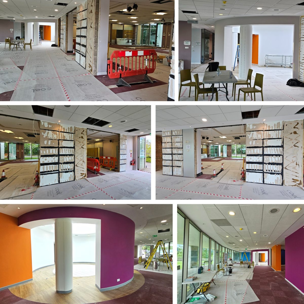 Photos showing the progress of our project with Cambridge science centre