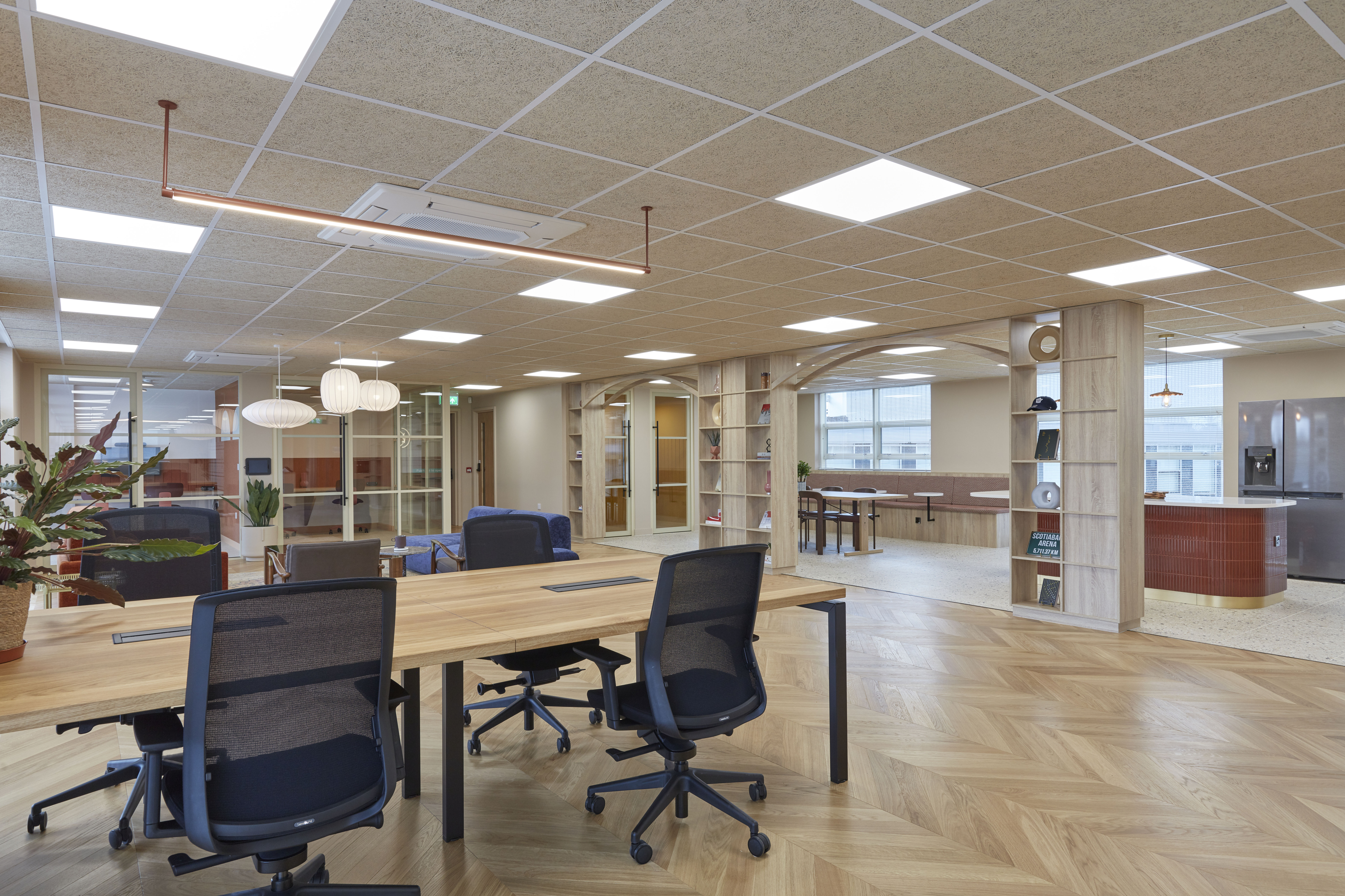 Office space with attached breakout space