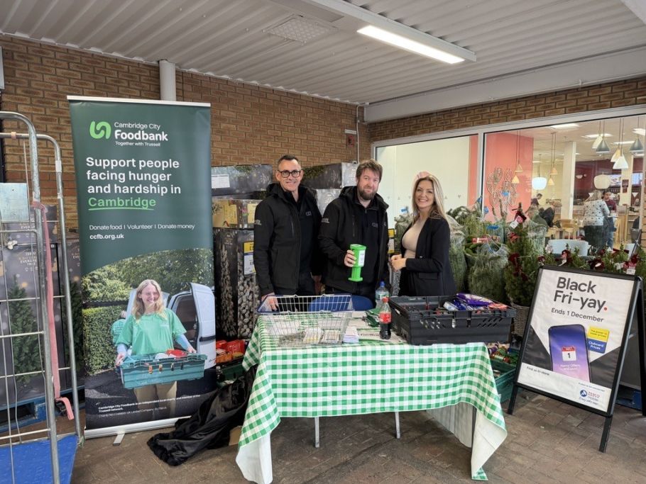 COEL team volunteering for Cambridge City Foodbank